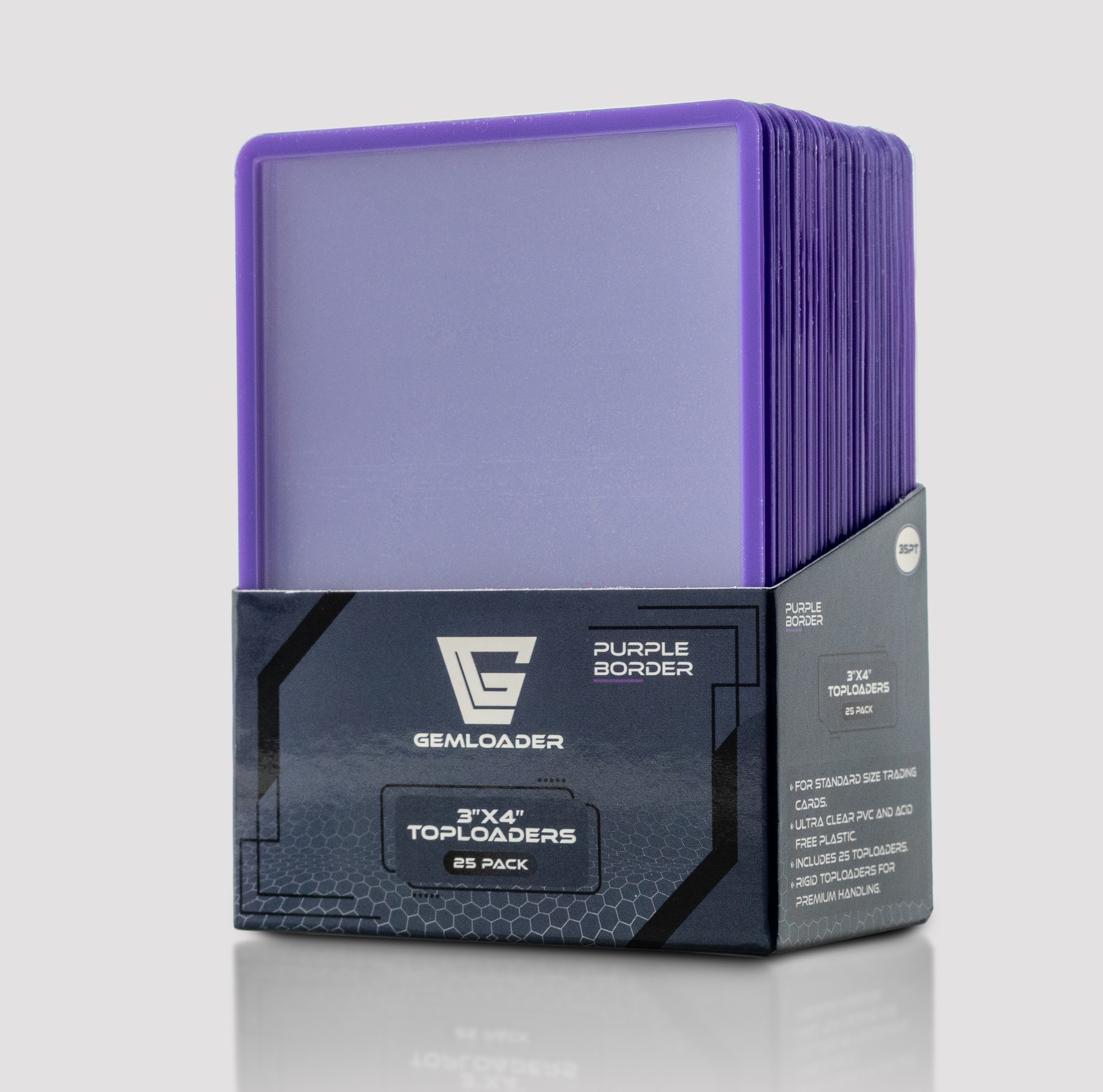 PRE-ORDER: PURPLE BORDER 3''X4'' Toploaders Ultra-Clear and