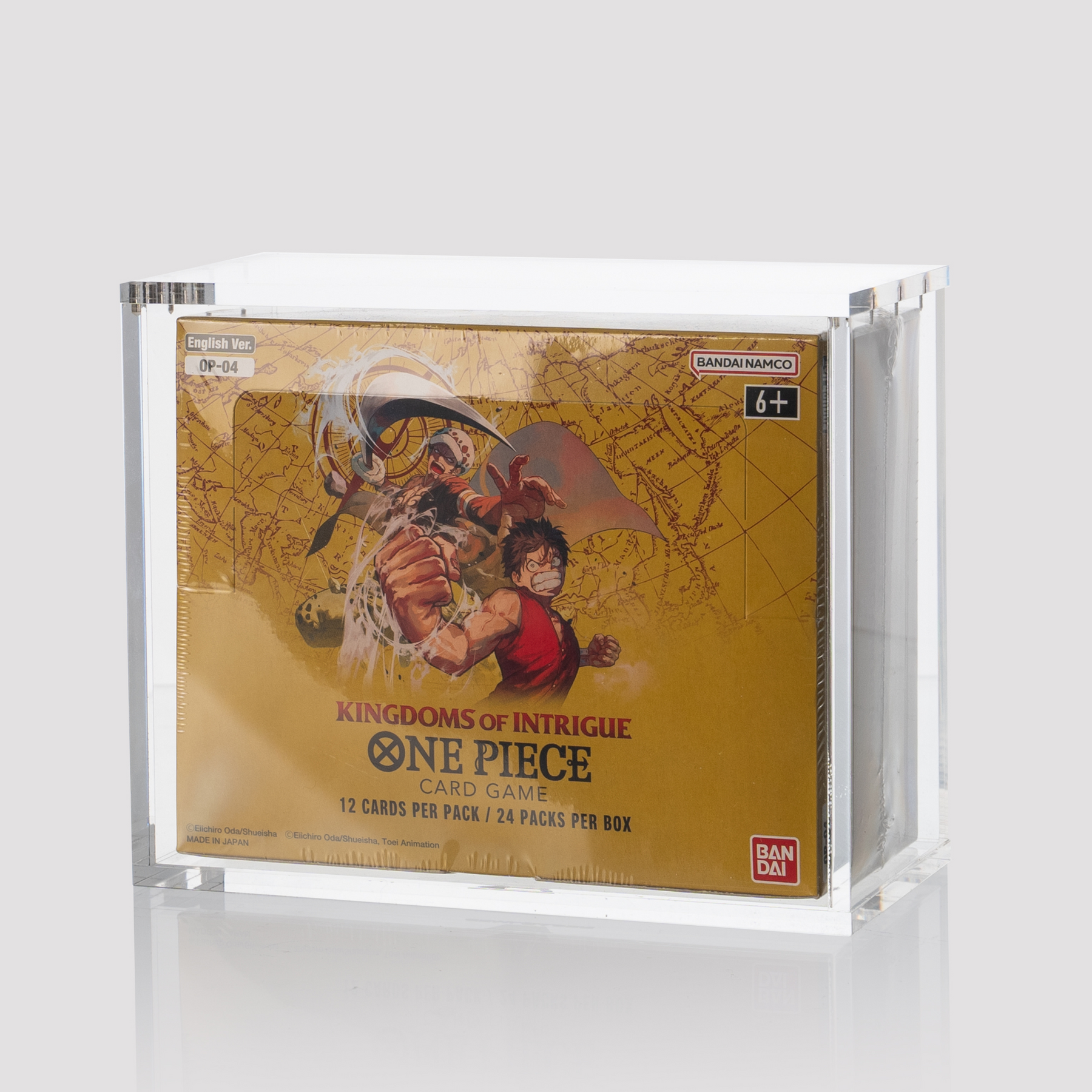 Acrylic Case Display for One Piece 04 Booster Box Gemloader Acrylic Case Display for One Piece 04 Booster Box Gemloader