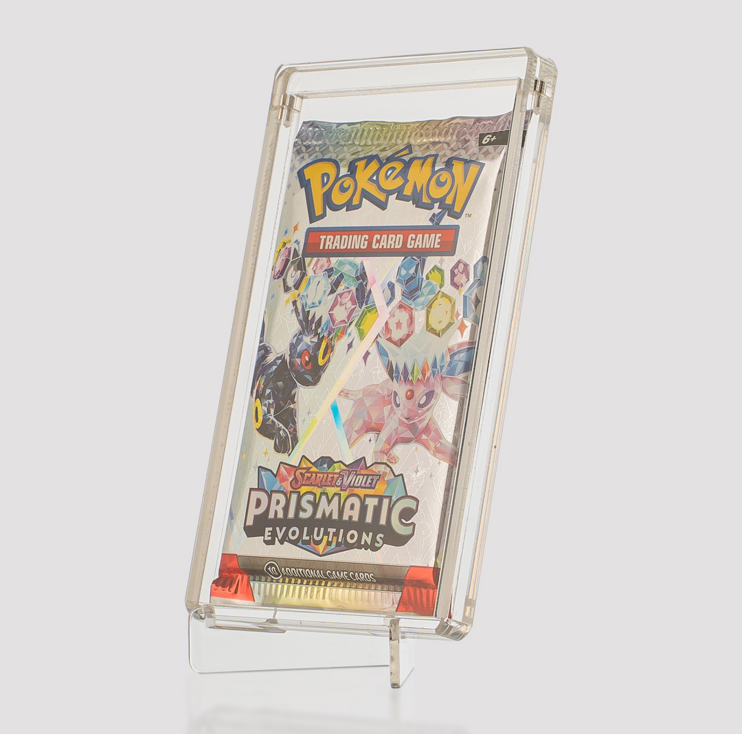 Acrylic Case Display for Booster Packs - Single Pack (Compatibility with our Graded Card Binder page) Acrylic Case Display for Booster Packs - Single Pack (Compatibility with our Graded Card Binder page)