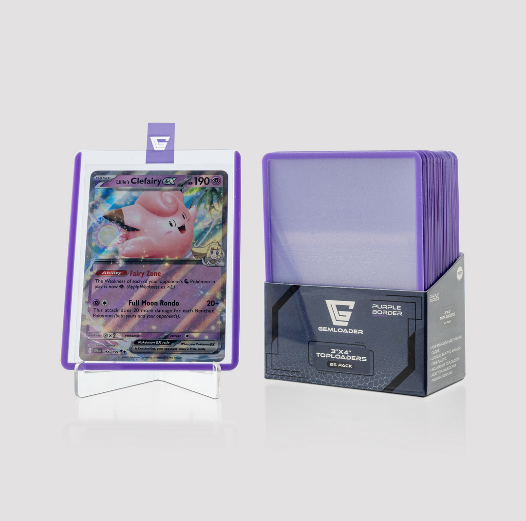 PRE-ORDER: PURPLE BORDER 3''X4'' Toploaders Ultra-Clear and